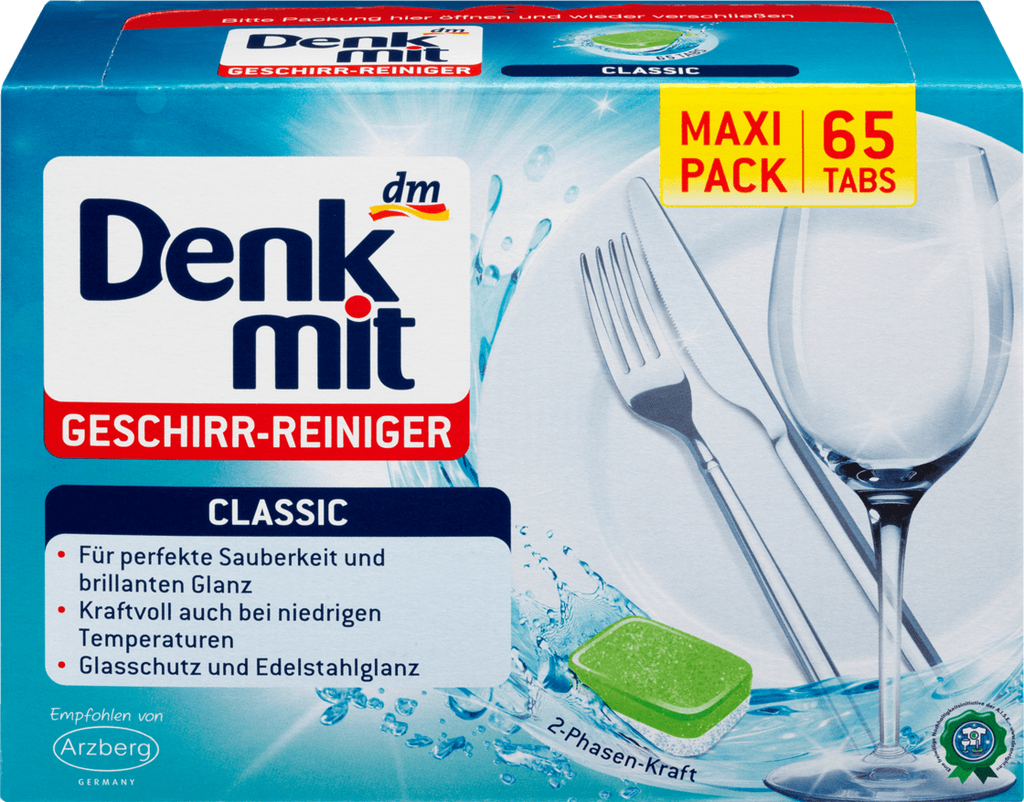 Viên rửa bát Denkmit Classic 65 tabs