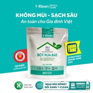 Bột rửa bát T-Clean Eco 1kg cho máy rửa bát