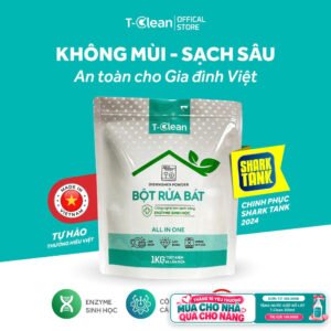 Bột rửa bát T-Clean Eco 1kg cho máy rửa bát