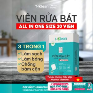 Viên rửa bát T-Clean All in One 30 viên