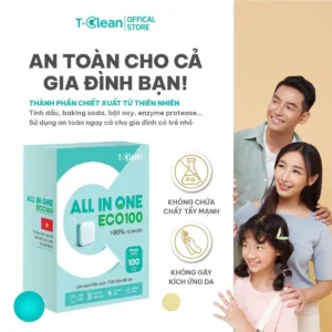 Viên rửa bát T-Clean Eco100 100 viên 12g cho máy rửa bát