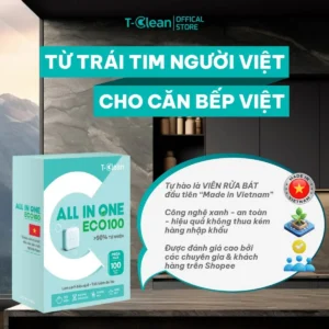 Viên rửa bát T-Clean Eco100 100 viên 12g cho máy rửa bát