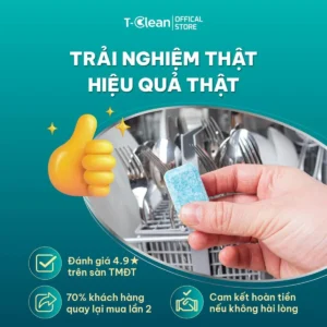 Viên rửa bát T-Clean Eco100 100 viên 12g cho máy rửa bát