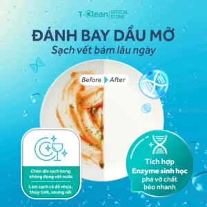 Viên rửa bát T-Clean Eco100 100 viên 12g cho máy rửa bát
