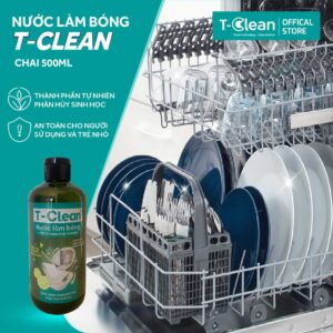 Nước làm bóng T-Clean Eco hỗ trợ bát đĩa sáng bóng