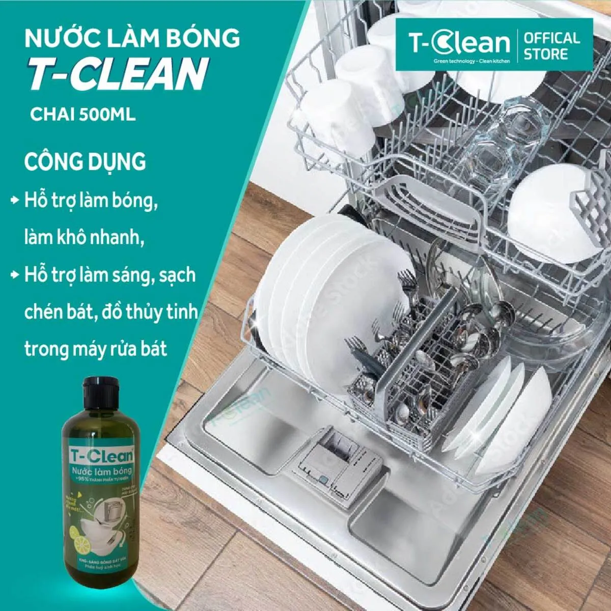Nước làm bóng T-Clean 3_2 Nước làm bóng T-Clean Eco 500ml cho máy rửa bát