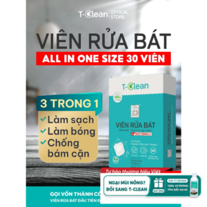 Viên rửa bát T-Clean All in One 30 viên