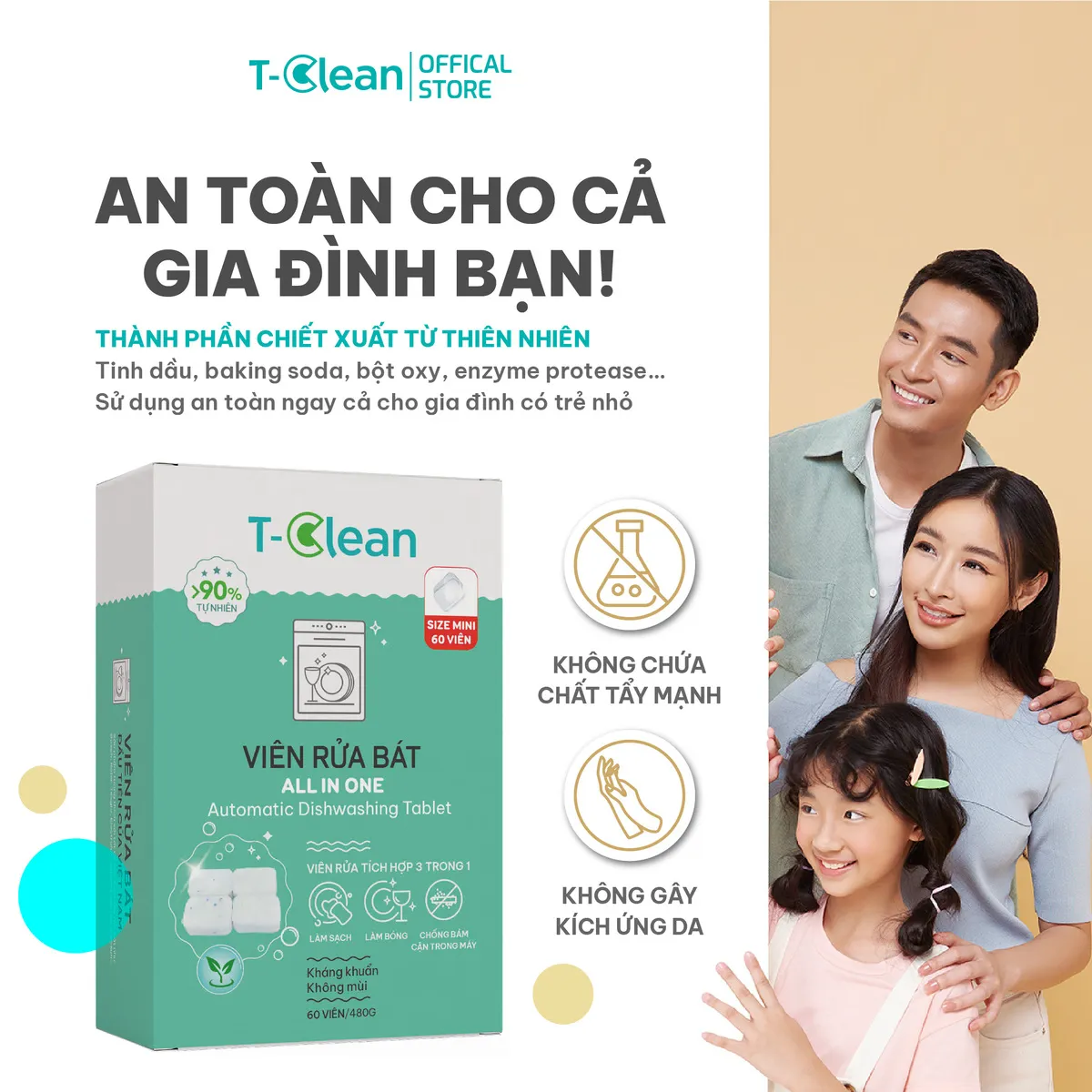 vien-rua-bat-tclean-eco-mini-3 Viên rửa bát T-Clean Mini 60 viên cho máy rửa bát