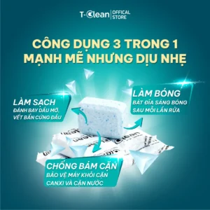 Viên rửa bát T-Clean Mini 60 viên cho máy rửa bát