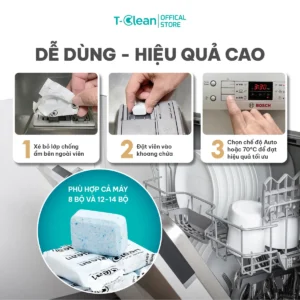 Viên rửa bát T-Clean Mini 60 viên cho máy rửa bát