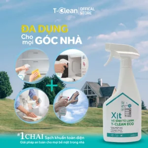 Xịt vệ sinh tủ lạnh T-Clean Eco làm sạch và khử mùi tủ lạnh