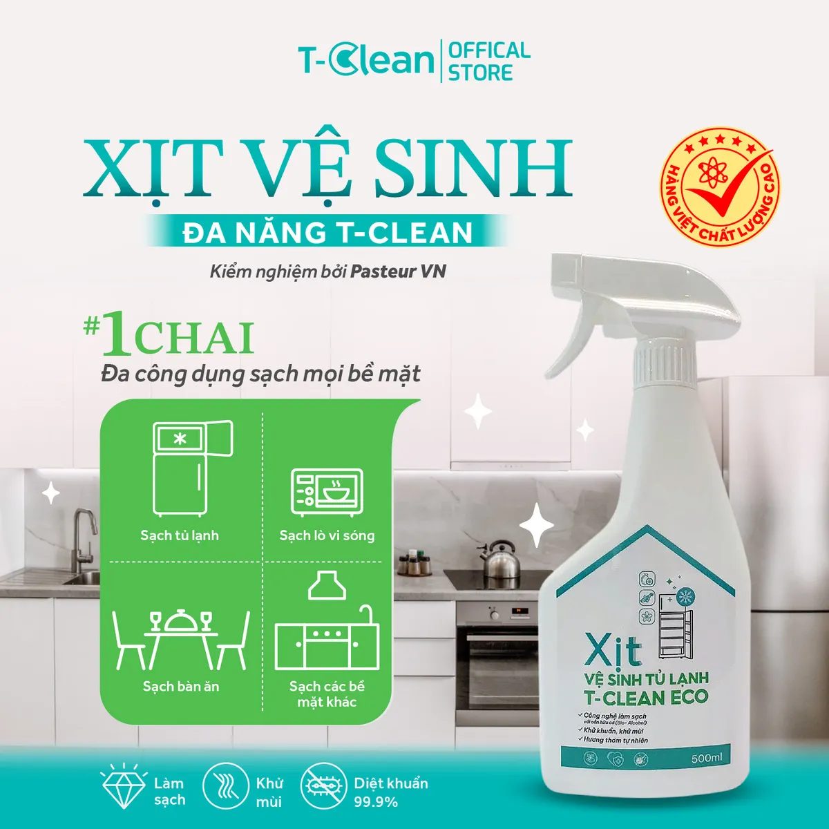 xit-ve-sinh-tu-lanh-tclean-eco-500ml Xịt vệ sinh tủ lạnh T-Clean Eco làm sạch và khử mùi tủ lạnh