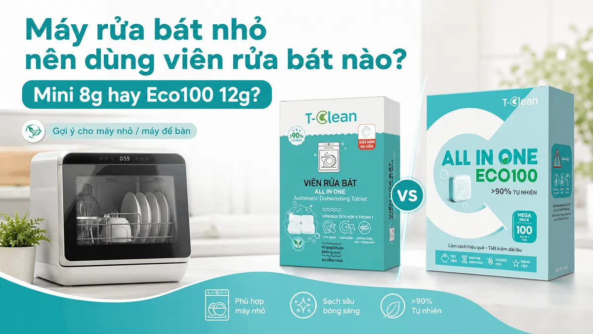 Viên rửa bát cho máy nhỏ T-Clean Mini Eco100